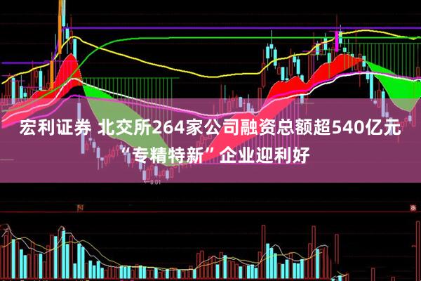 宏利证券 北交所264家公司融资总额超540亿元 “专精特新”企业迎利好