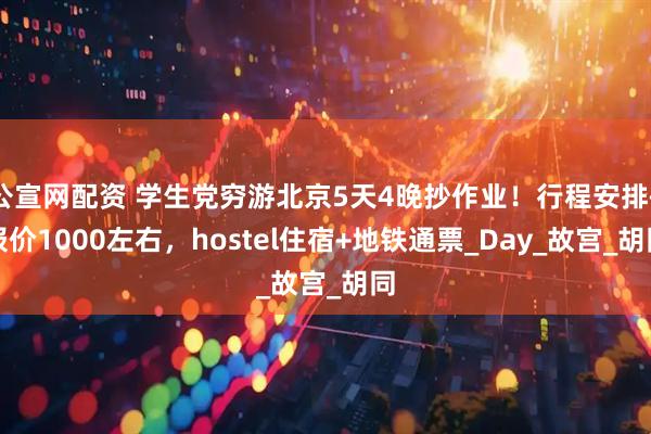 公宣网配资 学生党穷游北京5天4晚抄作业！行程安排+报价1000左右，hostel住宿+地铁通票_Day_故宫_胡同